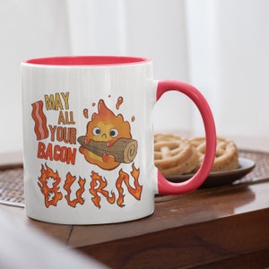 Howl&#39;s bewegliches Schloss inspirierte Calcifer kann Ihren ganzen Speck brennen Kaffeetasse, 11 Unze