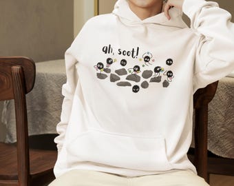 Soot Sprites "Ah Soot" Unisex Hoodie, Spirited Away-inspirerad Hoodie, Studio Ghibli-inspirerad Hoodie