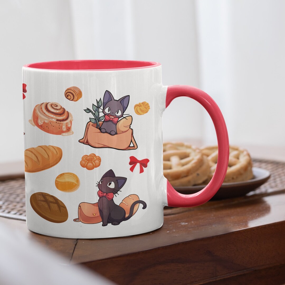 Jiji the Cat Wrap Around Mug Kiki's Delivery Service Inspired Coffee