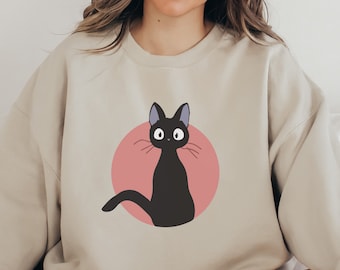 Kiki's Delivery Service Inspired Jiji Minimalist Unisex Sweatshirt