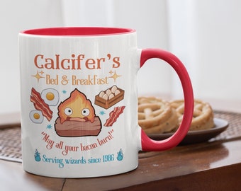 Howl’s Moving Castle Inspired Calcifer’s Bed and Breakfast Coffee Mug, 11oz
