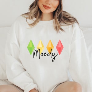 The Sims Inspired Plumbobs Moody Unisex Sweatshirt