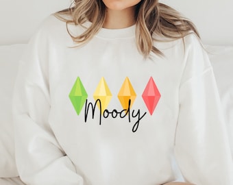 The Sims Inspired Plumbobs Moody Unisex Sweatshirt