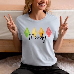 The Sims Inspired Plumbob Moody Unisex Softstyle T-Shirt