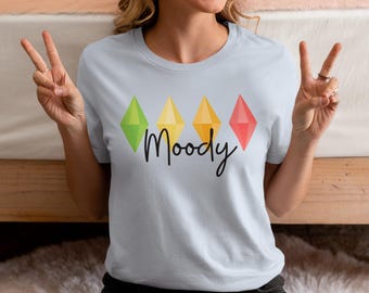 The Sims Inspired Plumbob Moody Unisex Softstyle T-Shirt