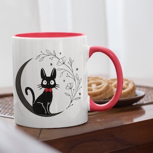 Jiji Minimalist Mug Coffee Mug, 11oz, Kiki's Delivery Service Inspired Coffee Mug