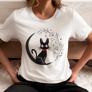 Jiji Minimalist Unisex Softstyle T-Shirt, Kiki&#39;s Delivery Service inspired T-Shirt
