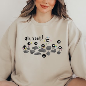 Spirited Away Inspired Soot Sprite &#39;ah, soot&#39; Unisex Sweatshirt