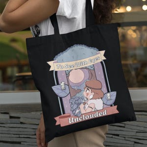 Wolf Girl Cute Quote Cotton Canvas Tote Bag | Ghibli Inspired Tote Bag