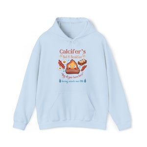 Calcifer's Bed and Breakfast Unisex Hoodie, Howl's Moving Castle Inspired Hoodie, Studio Ghibli Inspired Hoodie image 9