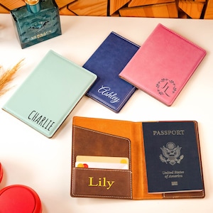 Portapassaporto personalizzato, Portapassaporto personalizzato, Portapassaporto in pelle, Portapassaporto, Copertina per passaporto, Regalo per viaggiatori, Regalo da viaggio