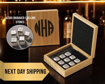 Engraved Whiskey Set, Whiskey Stone Set, Chilling Stones, Groomsmen Proposal, Best Man Gift, Father&#39;s Day Gift, Whiskey Gift Set