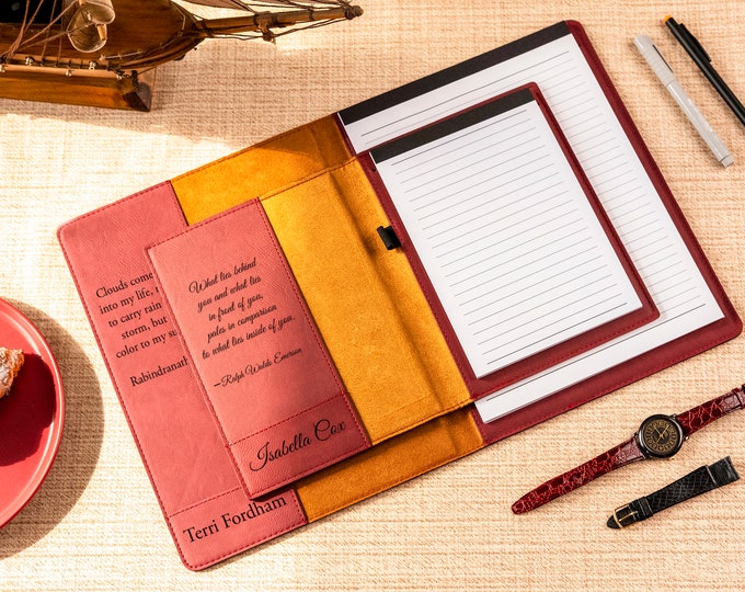 Engraved Flapped Portfolio, Personalized Laser Engraved Portfolio ...