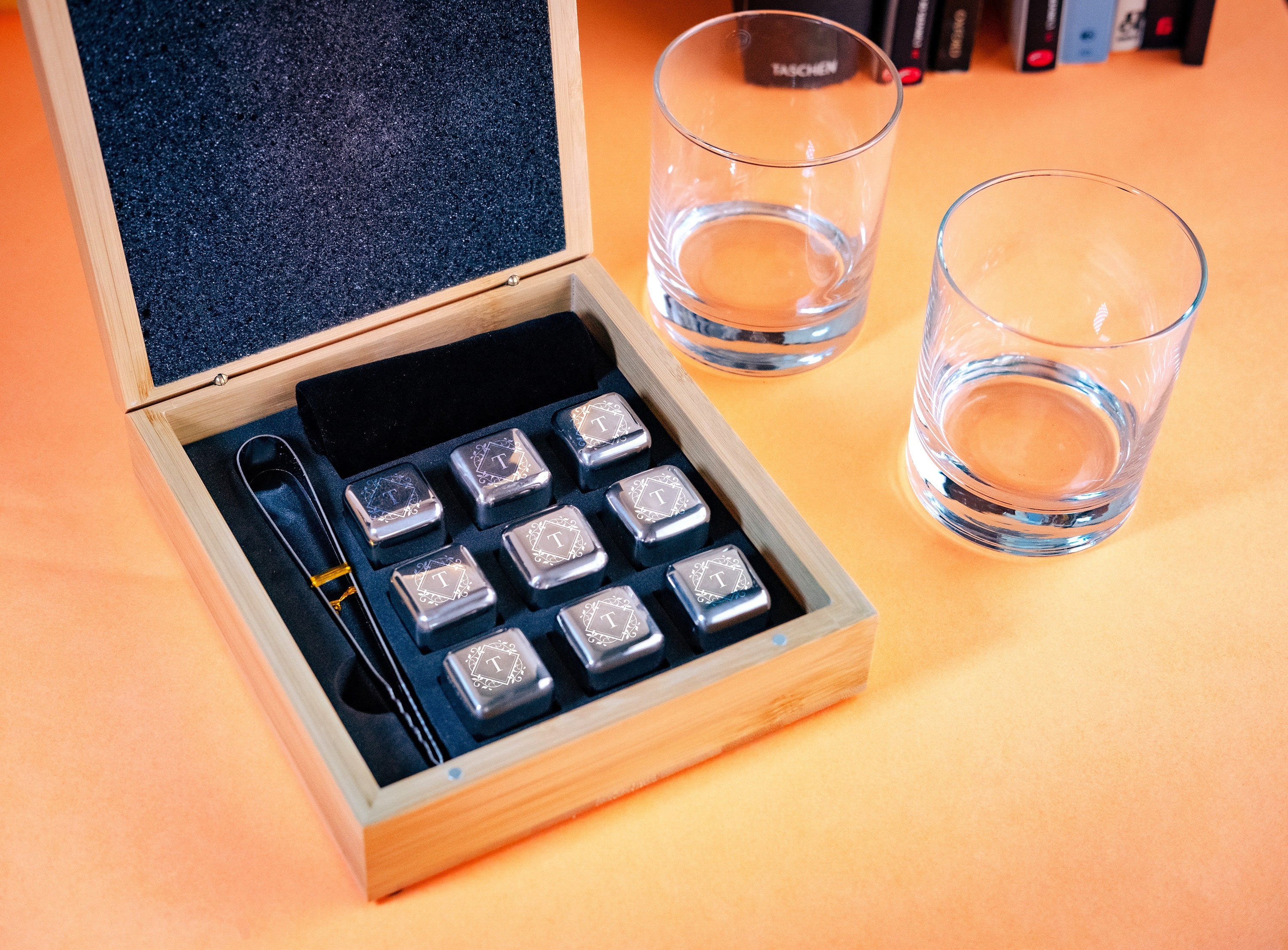  Whiskey Set Gifts for Men,Whiskey Stones & Whiskey Glasses Set  of 2, Whisky Rocks Anniversary Best Groomsmen Dad Birthday Valentines Day  Gifts Ideas for Him Mens Male Friends Wedding Husband Brother