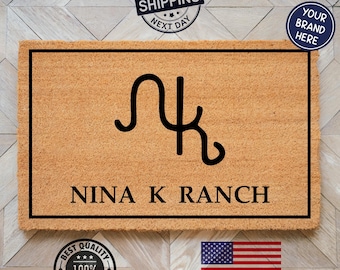 Custom Welcome Mat, Personalized Doormat, Farmhouse Decor, Ranch Doormat, Monogram Doormat, Minimal Home Decor, Porch Decor, New Home Gift