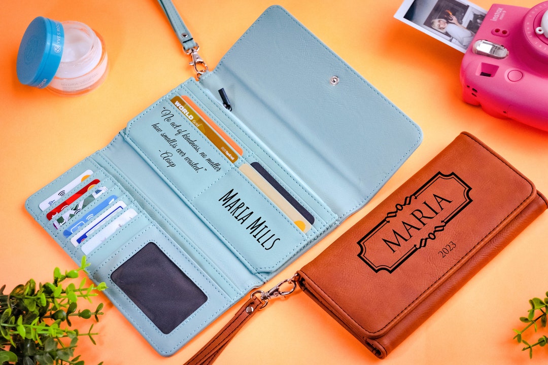 Personalized Women's Wallet, Leather Wallet for Women, Stylish Wallet