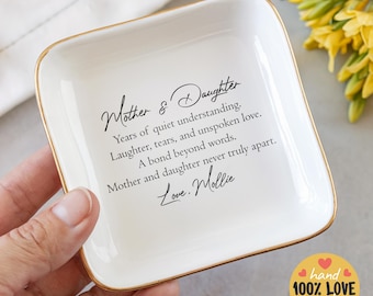 Mother and Daughter Jewelry Dish, Mother's Day Gift, Custom Ring Dish, Custom Gift, Mom Birthday Gift, Gift for Mom, Wedding Gift for Mom