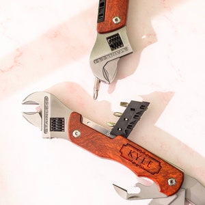 Personalized Multi Wrench Tool, Custom Multi Tool for Dad, Wooden Multi ...