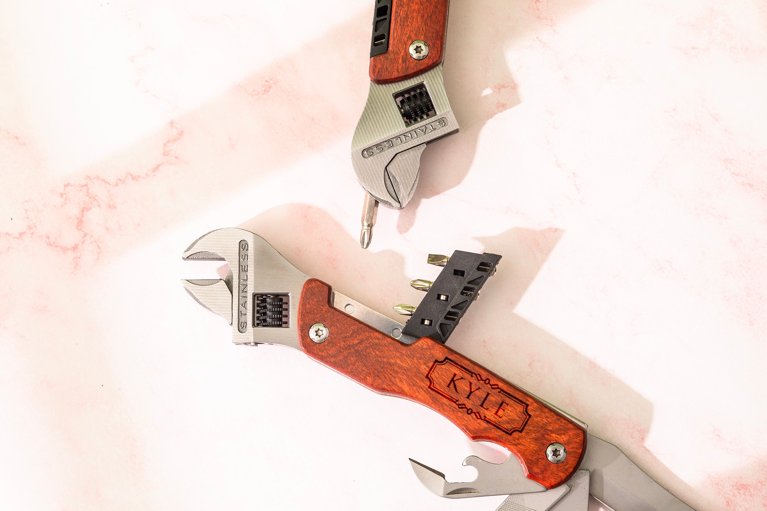 Custom Multitool Personalized Multi Wrench Tool, Custom Multi Tool for Dad, Wooden Multi ...