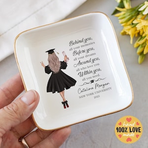 Graduation Gift for Her, Personalized Jewelry Dish for Daughter, PHD Graduation, Masters Degree Gift, Graduation Jewelry Dish, Class of 2025