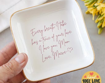 Mom Jewelry Dish, Mother of The Bride Gift, Mom Ring Dish, Mother's Day Gift, Custom Ring Dish, Custom Gift, Mom Birthday Gift, Gift for Mom