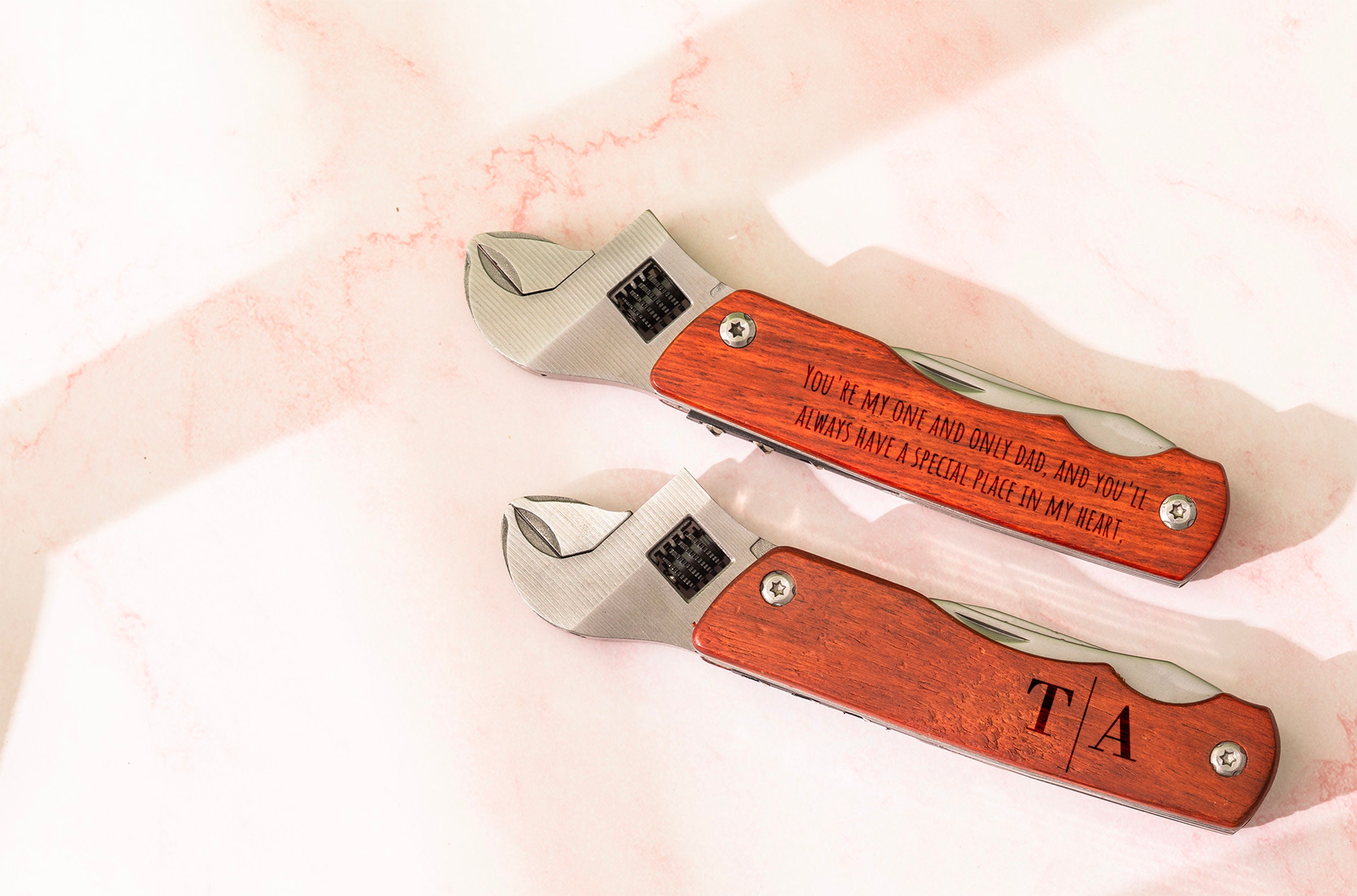 Personalized Multi Wrench Tool, Custom Multi Tool for Dad, Wooden Multi ...