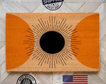 Mid Century Doormat, Welcome Mat, Mid Century Modern Mat, Cool Gifts, Housewarming Gift, Minimalist Doormat, Home Decor, Outdoor Decor