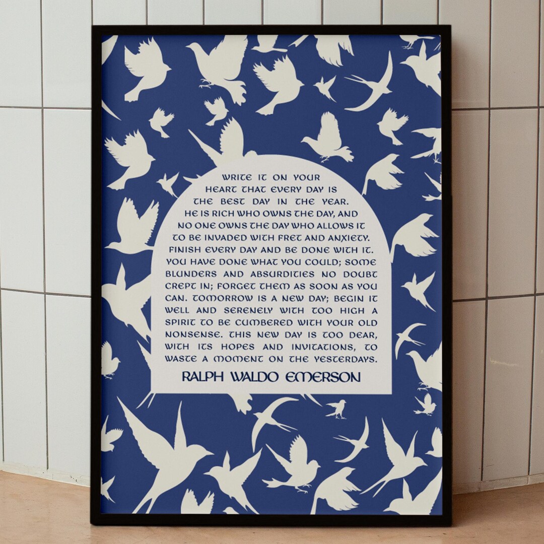 Framed Success Quote Wall Art, Poetry Wall Art Print, Inspirational ...