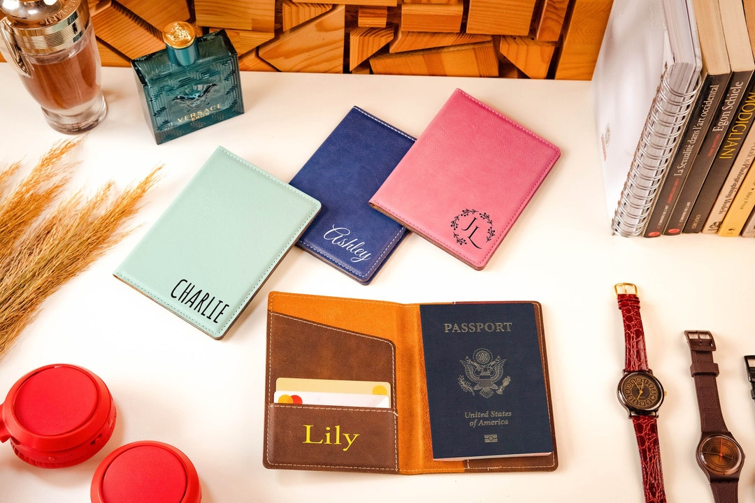 Personalized Passport Holder, Custom Passport Holder, Leather Passport