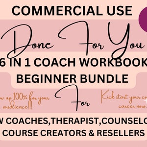 PLR Coaching Bundle for Beginner Coaches,Therapist,Course Creator,Counselor,Reseller,Done For You Course,PLR Coach Workbook,Commercial Use