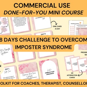 Imposter Syndrome Coping Skill Card for Coaches,Therapist,Counsellors|Done For You Flash Cards|PLR Affirmation Card|CoachTool|Commercial Use