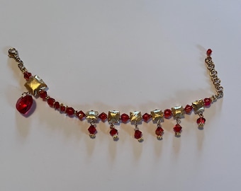 Bracelet, One of a Kind Jewelry, crystal, light Siam astral pink, 6-3/4 inches. Only one available.