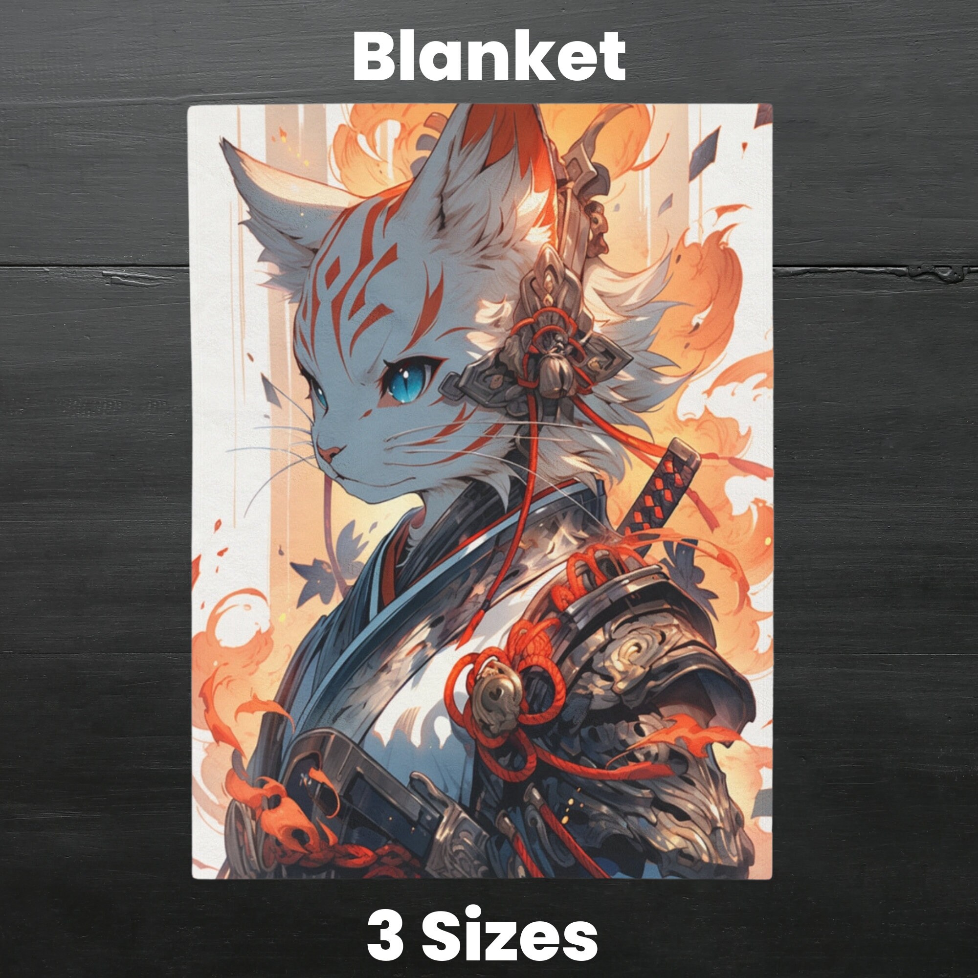 Anime Fire Pirate Tapestry Photo Blanket Woven 50 X 60 