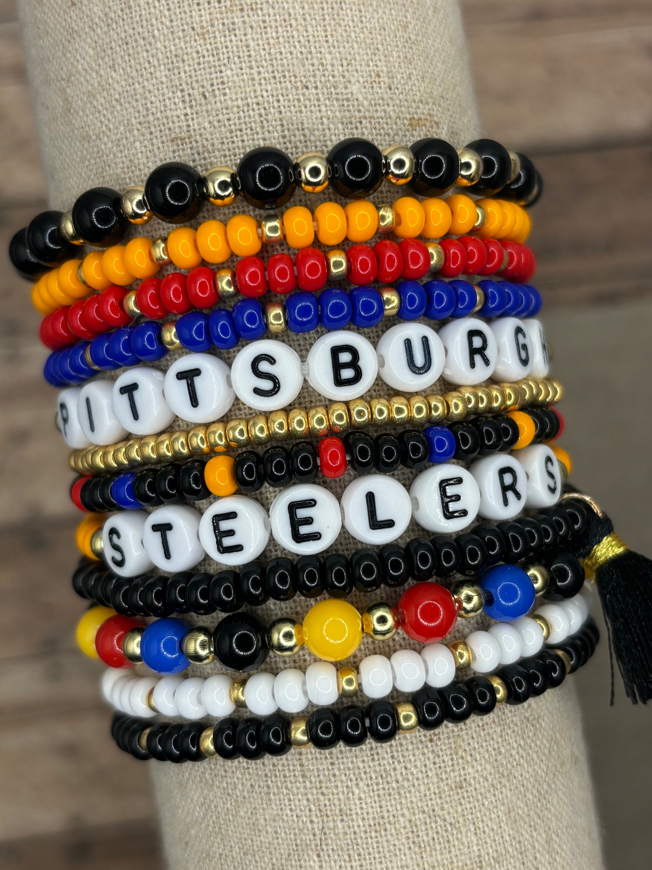Pittsburgh Steelers Bracelets Steelers Bracelets NFL Bracelets Pittsburgh Steelers Football Bracelets Pittsburgh Steelers Steelers Etsy