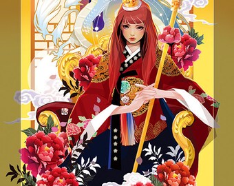 1000ピース 韓国イラストパズル ポスター付き |美しい韓服アート |韓国