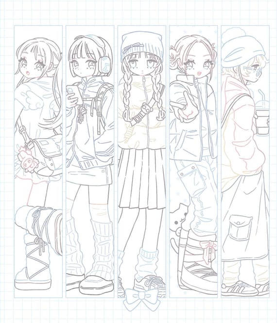Girls' World Coloring Book by Guriming (구리밍의 소녀의 세계