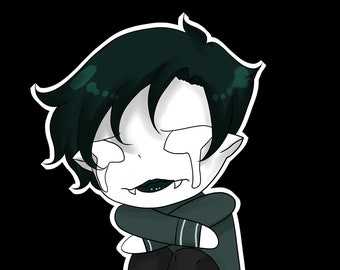 Crying Vampire Stickers