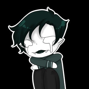 Crying Vampire Stickers