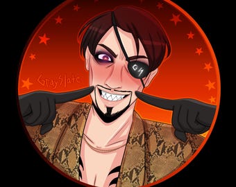 Majima Campaign Stickers and Buttons