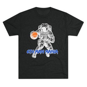 Unisex Tri-Blend Crew Tee - dribbling astronaut