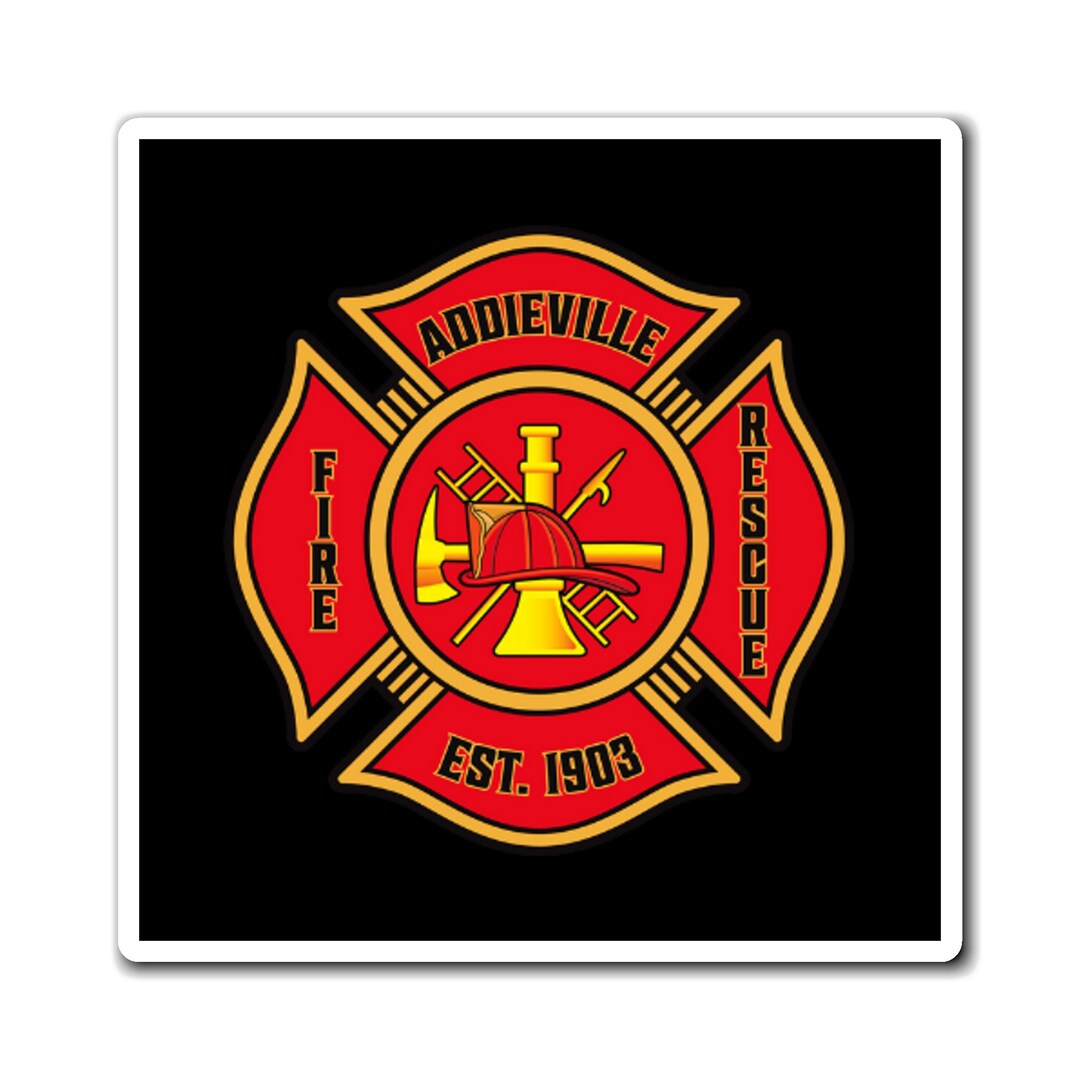 Addieville Fire Maltese Cross Black Etsy