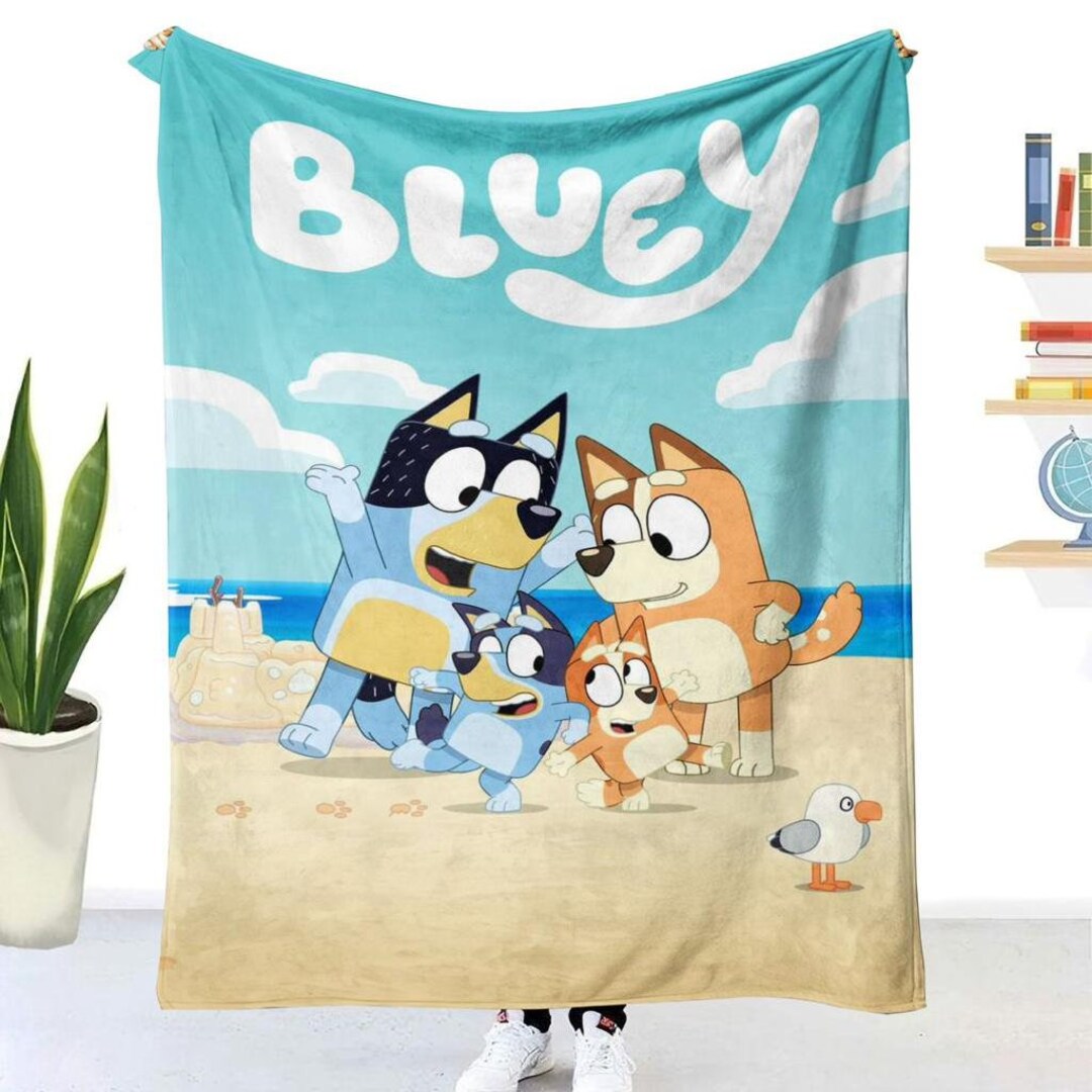Bluey Throw on Blanket Etsy