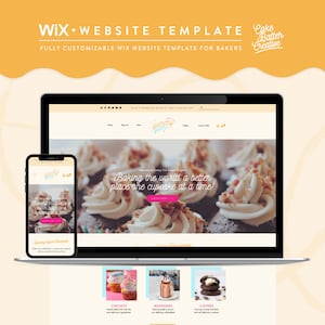 Wix Website for Bakery, Bakery Wix Website, Wix Website for Desserts, Baker Website, Website, Wix Website Template, ECommerce - YYB01