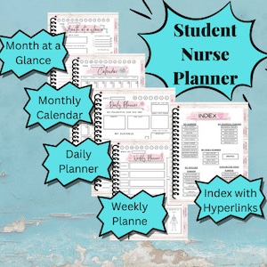 Planner Nursing Student Digital Planner Gift Student Nurse Planner