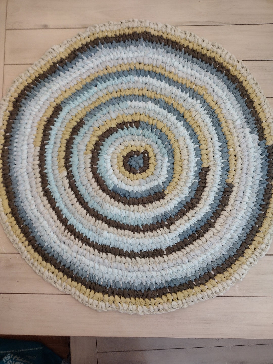 32 Gradient Ombre Aqua and Green Rag Rug Etsy