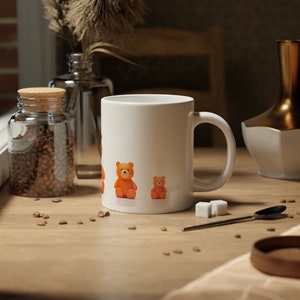 Jumbo Mug, 20oz Orange Toy Bear Family