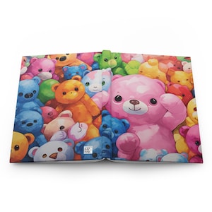 Pink Teddy Bear Hardcover Journal Matte