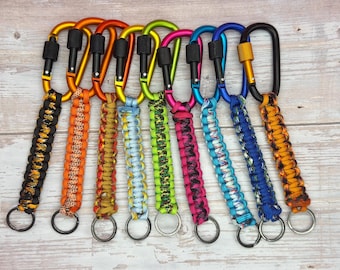 Paracord keychain with button – Handmade, 9 colors, robust & stylish – Gift for her/him, bag charm, MEA NANI Design