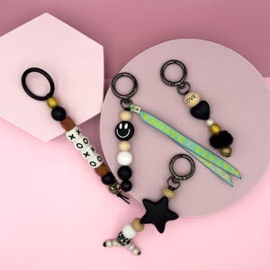 Colorful keychain - acrylic chain links - colorful mix