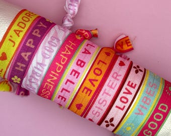 Statement Hairband Bracelet Set, Elastic | Hairband & Bracelet 2-in-1 | Handmade Fabric Hairbands | Gift for Girlfriend or Sister